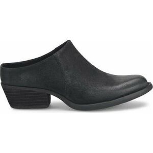 Born brand Starr Boots- Distressed Black Suede Slip-on clog like boots size 8